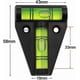 thumbnail image 2 of 1 x robust, magnetic spirit level, small spirit level, shatterproof, camping spirit level, caravan, cross spirit level Black, 2 of 2