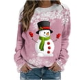 thumbnail image 2 of Qertyioot Sweat-Shirt de Mode pour Femmes de Noël, Manches Longues Col Rond Imprimé Ample Tops, 2 of 6
