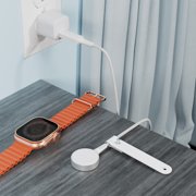 onn. Apple Watch Series 6FT USB-C Smart Watch Charger, White