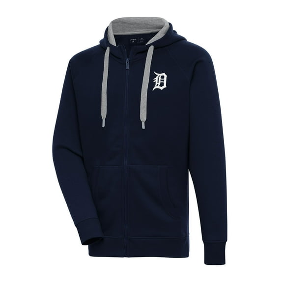 Men's Antigua Navy Detroit Tigers Big & Tall Victory Full-Zip Hoodie Jacket