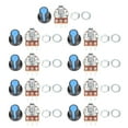 thumbnail image 2 of Kit surtido de potenciómetros de 9 piezas B1k 2k 5k 10k 20k 50k 100k 500k 1m 9 valores de resistencia diferentes Perilla de una sola línea con tapa de potenciómetro con tuerca ANGGREK Otros, 2 of 8