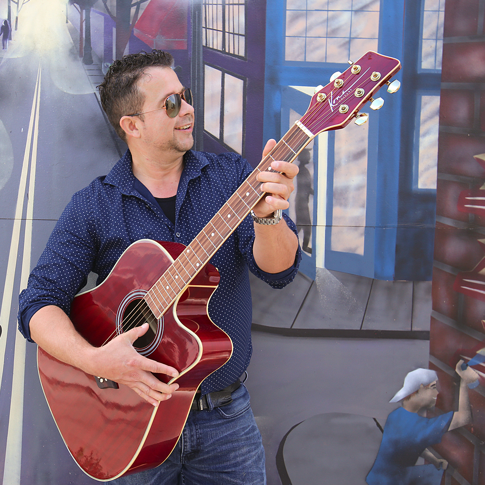 Kona Guitars K1ETRD Acoustic-Electric Dreadnought Cutaway Spruce Top Guitar with High Gloss Transparent Red Finish