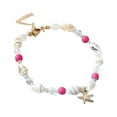 thumbnail image 1 of Pulsera bohemia de conchas y cuentas de estrella de mar, accesorio de verano para la playa con materiales naturales, joyería para la playa, 1 of 5