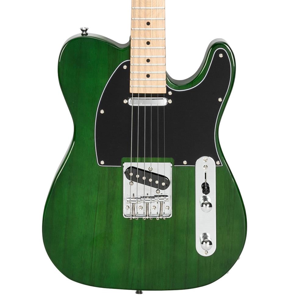 Glarry Maple Fingerboard Electric Guitar with Bag,Plectrum,Strap,Wire,Tool,Green