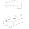 thumbnail image 4 of Simpli Home Kingsley Faux Leather Bedroom Bench with Storage in Distressed Black, 4 of 5