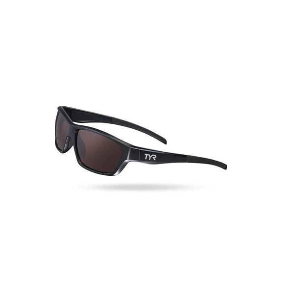 TYR Men's Cortez Sport Wrap Sunglasses Polarized Rectangular, Brown/Black, One Size