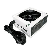 Apevia ATX-ES600-WH Essence 600W ATX Semi-Modular Gaming Power Supply with Auto-Thermally Controlled 120mm Black Fan, 115/230V Switch, All Protections, White