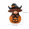 thumbnail image 3 of 2 Pack, Highland Cow Figurines 4 Inch Halloween Ghost Decor Spooky Statues for Home Tiered Tray Shelf Mantel Fall Halloween Decoration for Indoor Tabletop Display, 3 of 7