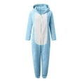 thumbnail image 4 of LIJCC Kid Girls Fleece Lined Onesies Pajamas Warm Zip Up Hooded Fuzzy Sherpa One Piece Onesie Winter Romper Flannel Loungewear Sleepwear, 4 of 6
