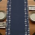 thumbnail image 5 of Table Runners 90 Inches Long Dress Scarves, Rustic Botanical Farmhouse Coffee/Dining/Kitchen Table Runner for Living Room, Japanese Herb on Black Simple Art 13x90 Inch, 5 of 9
