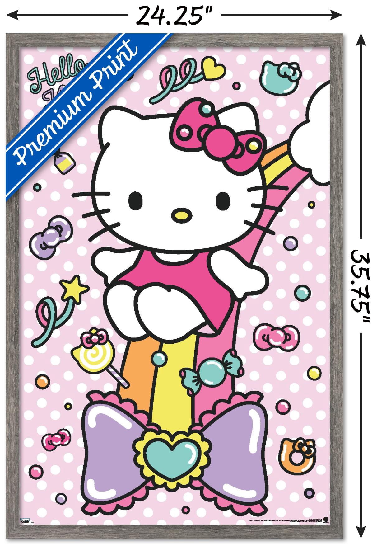 激レア！！Hello Kitty 時間割　メイキングクロスキット　平成 Hello Kitty: 21 Sugar Rush - Rainbow Wall Poster, 22.375