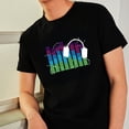 thumbnail image 5 of Gephdiin Graphic Tees Mens T-Shirts Men Party Dj Sound Activated Ledlight Up And Down Flashing Glowing T Shirt Graphic Tees Men Mens Shirts Cotton Black L, 5 of 9