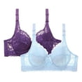 thumbnail image 2 of Kctiaxy Underwire Bras for Women 2 Pcs Push Up Bars Supportive Minimizer Solid Color Comfortable and Breathale Everyday Bars Underwear Summer Deal, 2 of 3