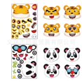 thumbnail image 5 of 4 Make-a-Face Stickers, Make Your Own Animals Mix and Match Sticker, 5 of 5
