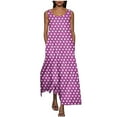 thumbnail image 2 of Liquidation d'Été 2025! Robe Grande Taille pour Femmes, Liquidation d'Été pour Femmes, Robe d'Été Sexy Mode Imprimée Sans Manches Col Rond, 2 of 5