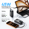 thumbnail image 4 of Kuulaa 20000mAh 45W Power Bank with Built-in Cable & Smart Display, Fast Charger Compatible for iPhone 17/16/15/14, Samsung, iPad, Laptop, 4 of 10