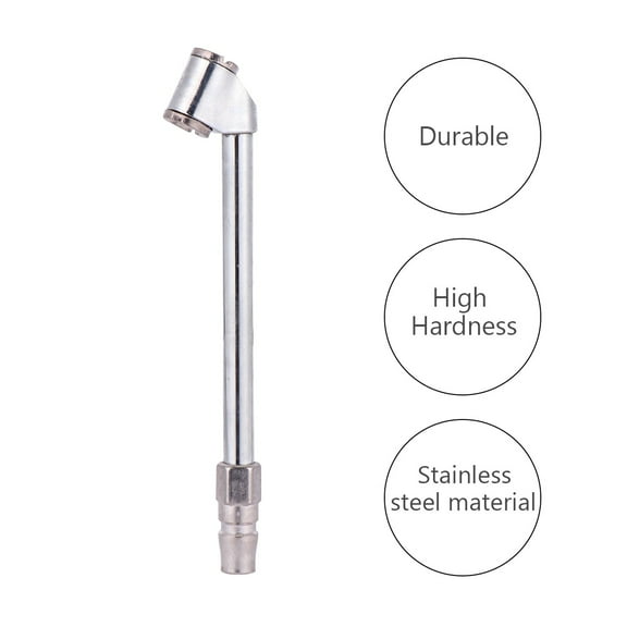 EXHUMKY Car Tire Inflator Nozzle Metal with Accurate Pressure Dial for Automotive Accessories 1 Piece