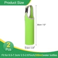 thumbnail image 2 of 2 piezas de funda para botella de agua de neopreno, bolsa de transporte aislante para botella de vidrio de 15.5-20oz, funda para botella de bebida colapsable con asa, verde, 2 of 7