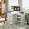 thumbnail image 3 of Giantex 4-Drawer Computer Desk, Modern Home Office Desk, Laptop Executive Desk, Makeup Vanity Table for Living Room & Bedroom, 3 of 8