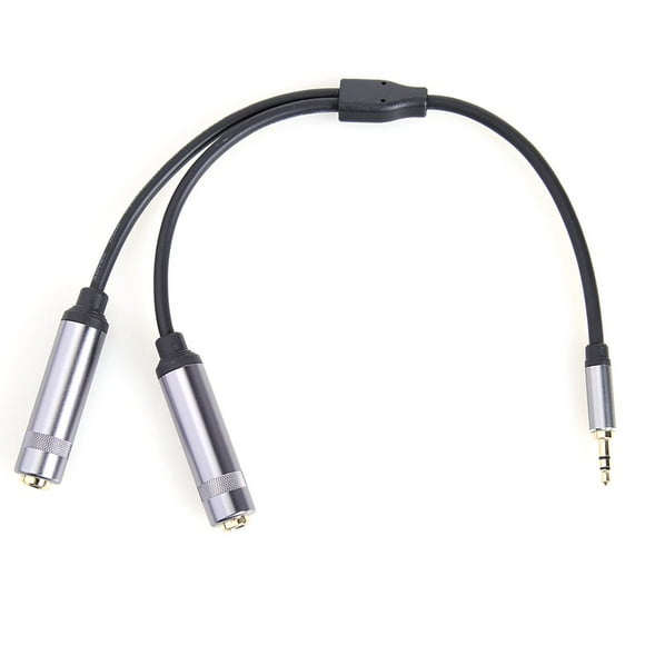 3.5mm To Double 6.35mm Aux Cable 2 Mono 6.5 Jack To 3.5 Male