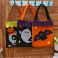 thumbnail image 3 of 1 PCS Halloween Non-Woven Bags with Handle，Large Size Reusable Halloween Trick or Treat Tote Bags Candy Bag Grocery Shopping Bags for Halloween Party Favors Supplies，8.5"×10.4", 3 of 5