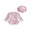Pink, variant on BemeyourBBs Toddler Baby Girl One Piece Swimsuit with Sun Hat Infant Baby Girl Bathing Suit Rash Guard Bow Print Long Sleeve Round Neck Ruffle Swimwear Summer Pool Beachwear
