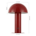 thumbnail image 4 of JONATHAN Y Boletus 10.75" Contemporary Bohemian Rechargeable/Cordless Iron Dimmable Integrated LED Mushroom Table Lamp, Red, JYL7115G, 4 of 6