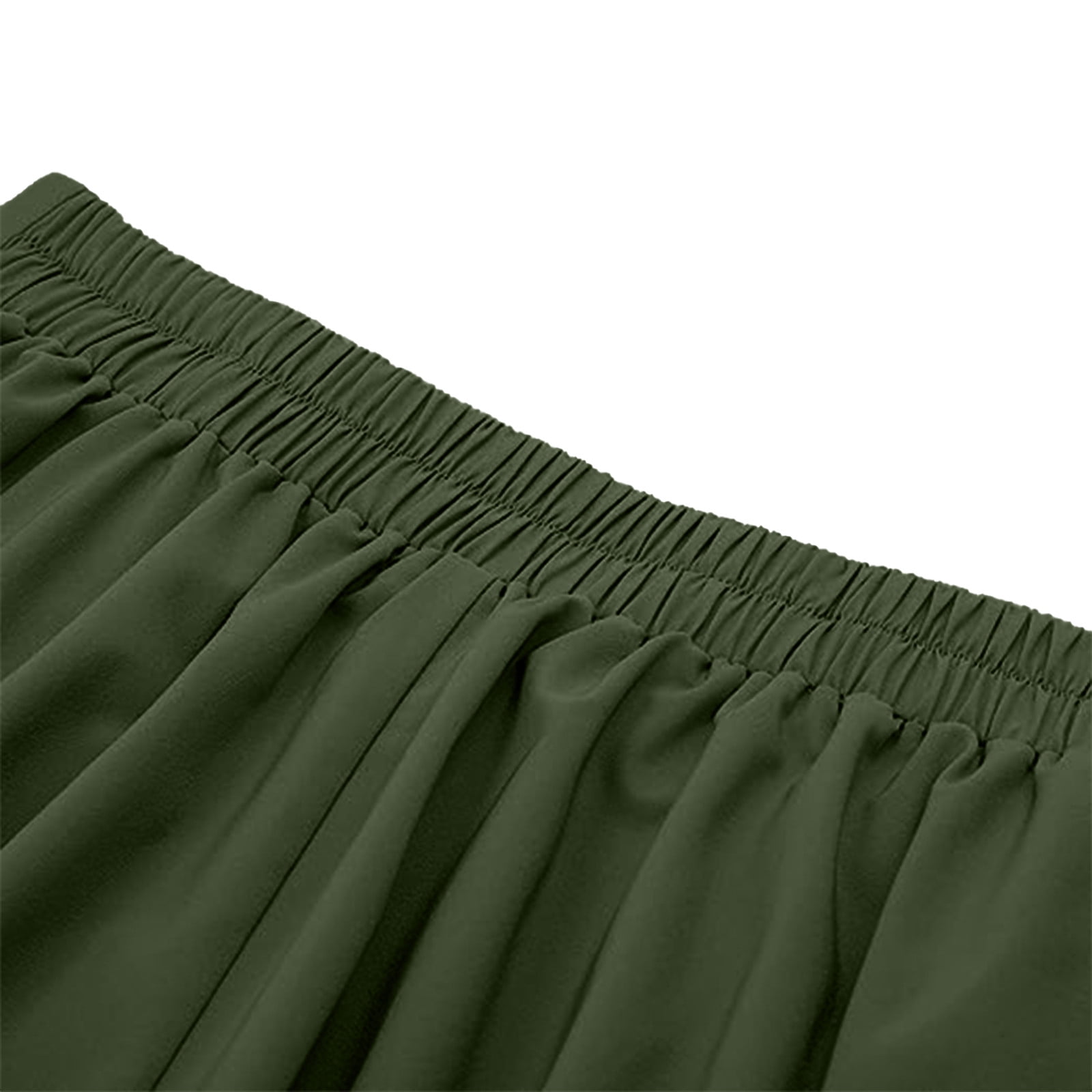 Cavosen Athletic Skirts for Women Long Maxi Ankle Length Skirts Pleated Summer Skirts High Waist Plain Pencil Skirts Dress Button with Pocket Beachwear Resortwear Green L