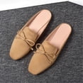 thumbnail image 3 of Women's Spring Autumn Closed Toe Flat Mule Shoes with Bow Design, 3 of 5