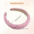 thumbnail image 5 of Unique Bargains Hair Headband Retro Style Fabric Headband for Women Girl Deep Pink 6.1"x5.31"x1.38" Wide Headband, 5 of 6