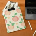 thumbnail image 6 of Peaches Leaves Pastel Color Foldable Binder Folder Clipboard with Pen Slot Double Clips A4 Size File Storage, 6 of 8