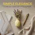 thumbnail image 3 of REGALWOVEN Mini Ceramic Bud Vase, Small Decorative Flower Vase for Single Stem, Tiny Matte Vase for Desktop, Shelf, Tiered Tray Yellow 1.8"L x 1.8"W x 3"H, 3 of 6