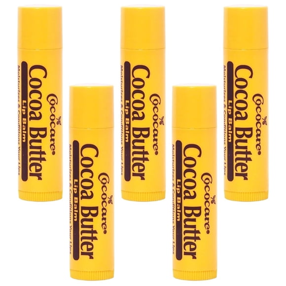 Bálsamo labial Cococare con manteca de cacao, 4,25 ml (paquete de 5)