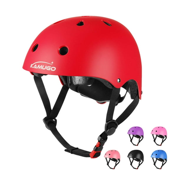 KAMUgO Kids Adjustable Bike Helmet, Suitable for Toddler Age 2-14 Boys girls, Multi-Sports cycling Skating Scooter Helmet, 2 Sizes