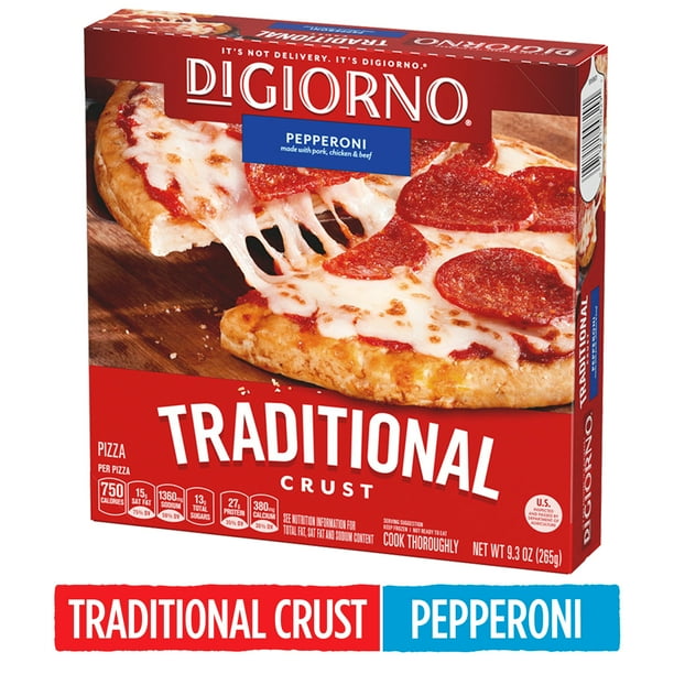 DiGiorno Traditional Crust Pepperoni Small Sized Frozen Pizza, 9.3 oz