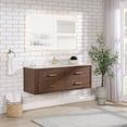 thumbnail image 3 of Vinnova Cristo 55" Wood Single Bath Vanity with 4 Drawers in Aged Dark Brown, 3 of 15