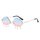 thumbnail image 1 of Cloud Sunglasses Rimless Vintage Sunglasses Funny Irregular Disco Glasses Lightning Tassel, 1 of 1
