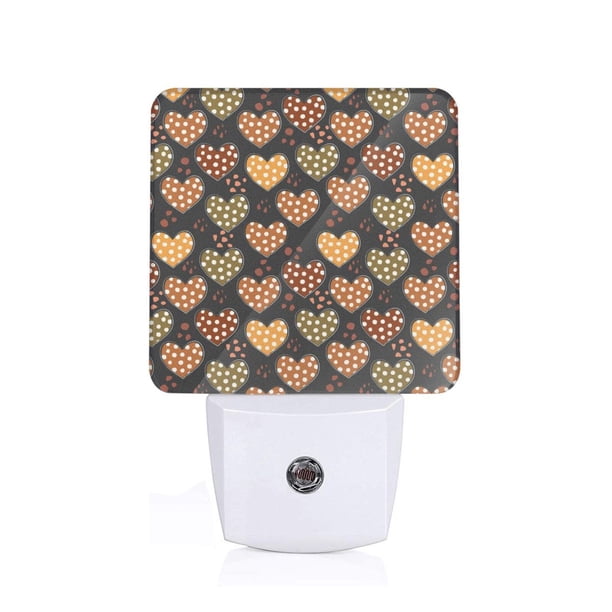 Balery Heart Luz Nocturna LED con Sensor Automático, Enchufe con Sensor Crepuscular, Luz Suave de 0.5W para Dormitorio, Pasillo, Baño-US