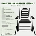 thumbnail image 4 of KFFKFF Porch Rocker HIPS Outdoor Rocking Chair High Back 2 pcs 400 lbs Weight, 4 of 9