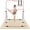 Beige with mat, variant on Tepemccu Gymnastics Bars, Adjustable Gymnastic Horizontal Bars for Kids