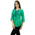 thumbnail image 5 of Phagun Geometric Print Women Wear Casual 3/4 Sleeve Short Cotton Kurti Clothing, 5 of 11