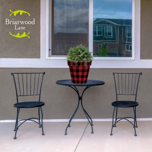 Briarwood Lane Red and Black Buffalo Check Medium Planter