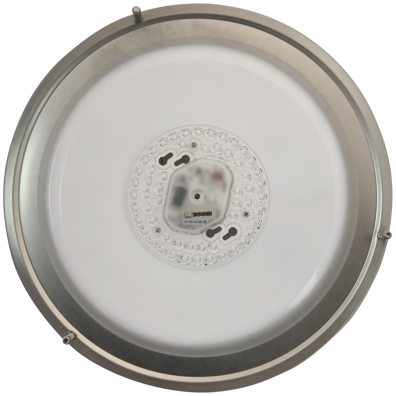 Diodesy- LFX/DCO/14?/21W/90CRI/5SCT/BN/V2 Flush Mount Ceiling Light Fixture, 21W, 2700K/3000K/3500K/4000K/5000K/ Color Selectable, 14 Inch Brushed Nickel, Round Panel Light for Bedroom, Kitchen, ETL