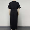 thumbnail image 6 of Swim Dress for Women Bikini Cover Ups High Waisted Cutout Short Sleeve Side Split Pullover Shirts, 6 of 7