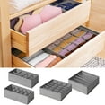 thumbnail image 4 of sunsanly 1/4Pcs Drawer Organizers Foldable Sock Holders Large Capacity Multiple Compartments Closet Organizers Sock Bra Box, 4 of 8