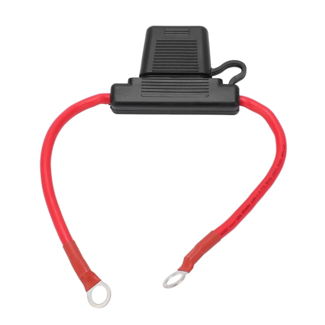 Portafusibles en línea 8AWG con fusible de cuchilla 80A Protección de circuitos a prueba de agua apto para modificación de circuito de vehículos y barcos de 12-24V