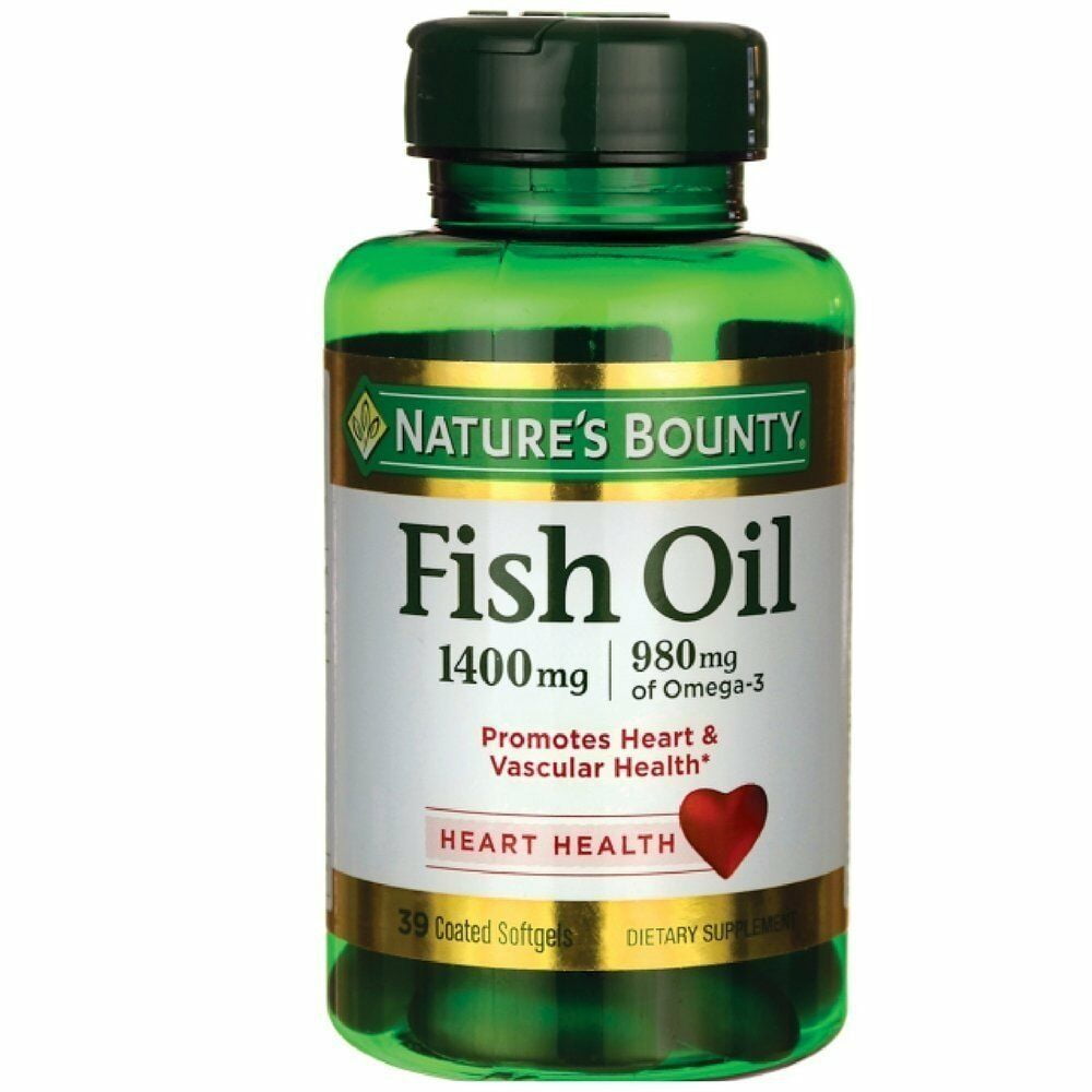 Nature's Bounty Fish Oil 1400 mg Omega3 Softgels 39 each, Pack of 2