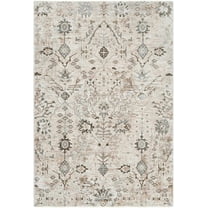 Boutique Rugs Claydon Traditional Floral Area Rug - Taupe, Peach, Olive - 6'7" x 9'6"