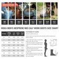 HISEA Men's Work Boots Mid Calf Rain Boots Muck Mud Boots Insulated