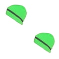 thumbnail image 2 of crativent Skull Caps for Men Reflective Liner Winter Beanie Thermal Multifunction Windproof Coldness for Protection Cycling Skiing Neon Green 2Set, 2 of 6